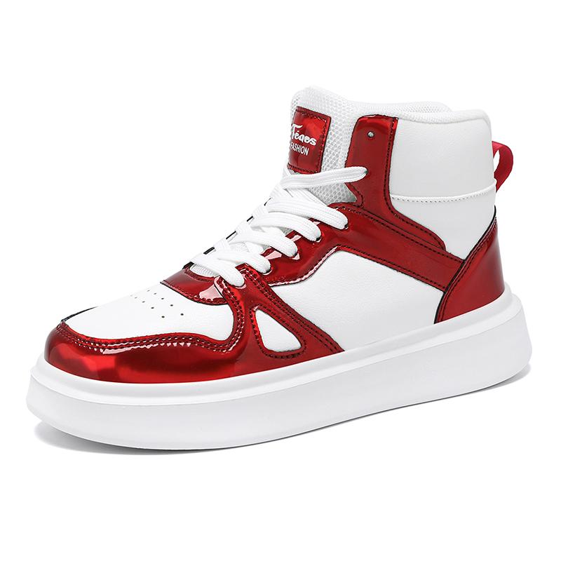 TUINANLE High Top Sneakers Women Lace Up Anti Slip Basketball Shoes Flat Skateboard