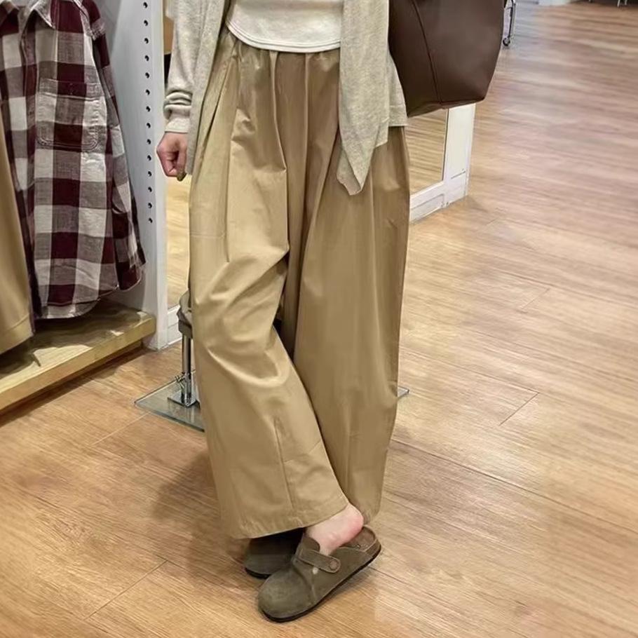 Japanese Carrot Pants: Women s Spring Summer Cropped, Wide-Leg, Slimming, Petite, Loose, Versatile Casual Wear. L