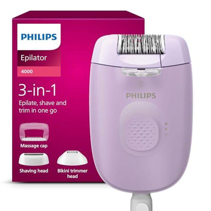 Epilierer - Philips - Serie 4000 - Epilation, Rasur und Trimmer - Kabelgebunden - LED