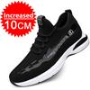 Summer Breathable Mesh Elevator Shoes for Men 10cm Invisible Height Increase White Men's Sneakers Outdoors Casual Canvas Shoes
