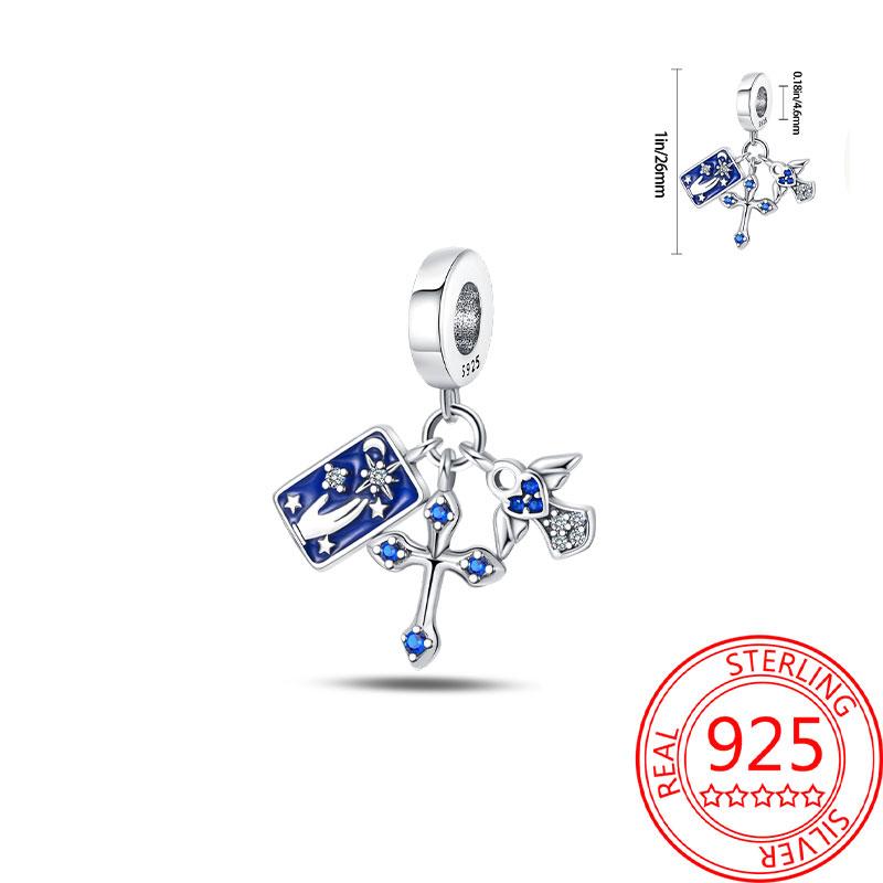 

Authentic Original Copper Metal Charm Bead Components Luxury Blue Tarot Card Pendant Bead Component Bead Components Compatible With Bracelet High