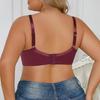 1Pc Plus Size Dam Ultra-Tunn Semi-Transparent Spets Sexig Andningsbar stålring BH, French Elegance CDE Cup