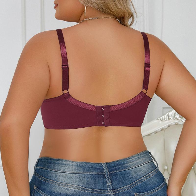 1Pc Plus Size Dam Ultra-Tunn Semi-Transparent Spets Sexig Andningsbar stålring BH, French Elegance CDE Cup