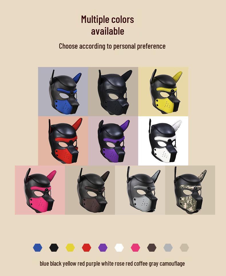 New K9 Performance Erotic Dog Mask Headgear for Nightclub Shows