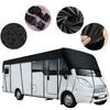 210D Oxford Cloth RV Roof Protective Cover Black Foldable Sunscreen RV RV Cover Resistant Roof Waterproof Supplies 16.4ft*9.84ft