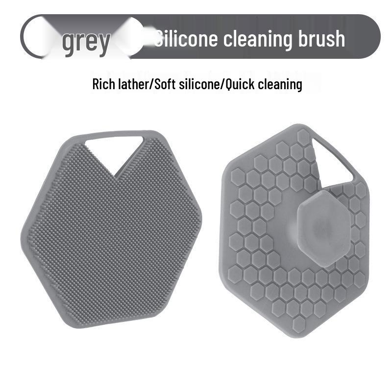 

Double-Sided Silicone Bath Brush with Soft Bristles & Long Handle