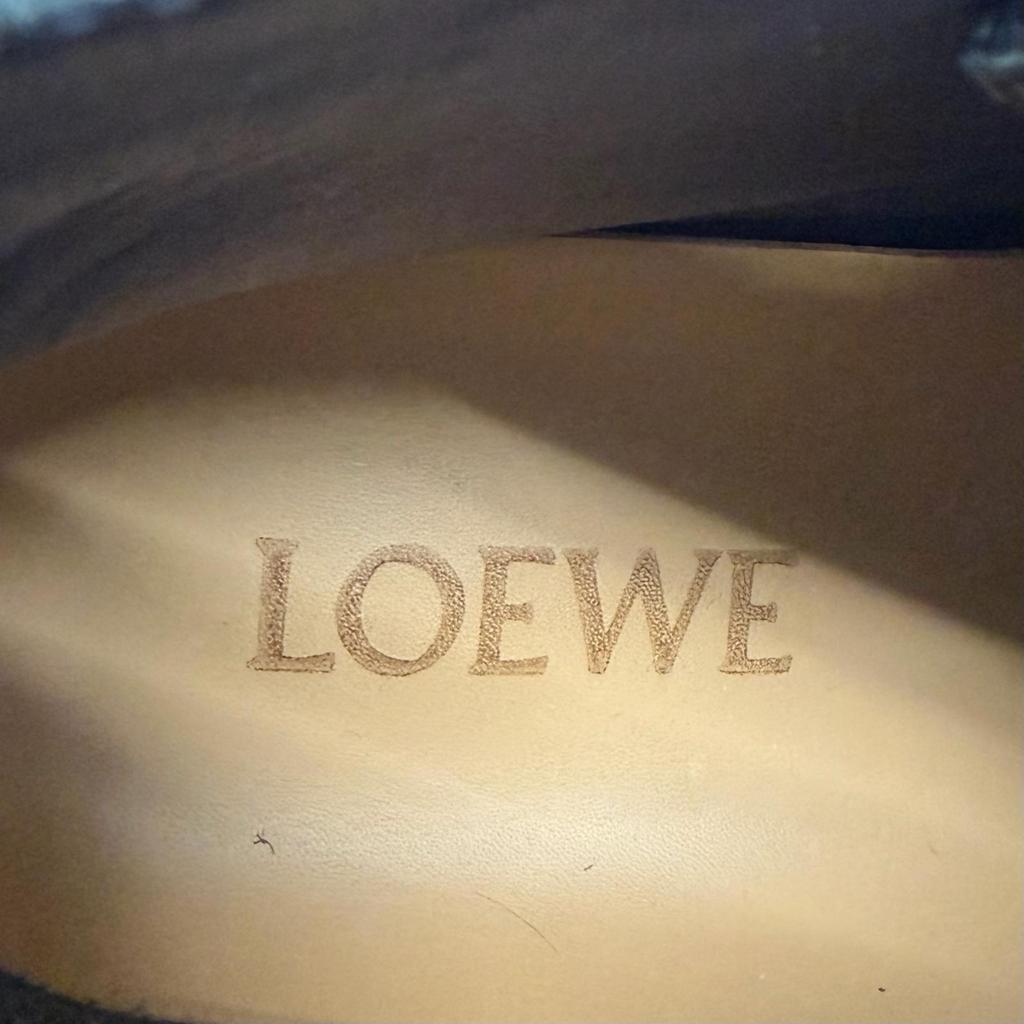 Great LOEWE short boots Mid-cut combat boots black leather Women 36 L815285X72 Used