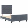 Boxspring Bed with Headboard Dark Grey 120 x 200 cm Velvet