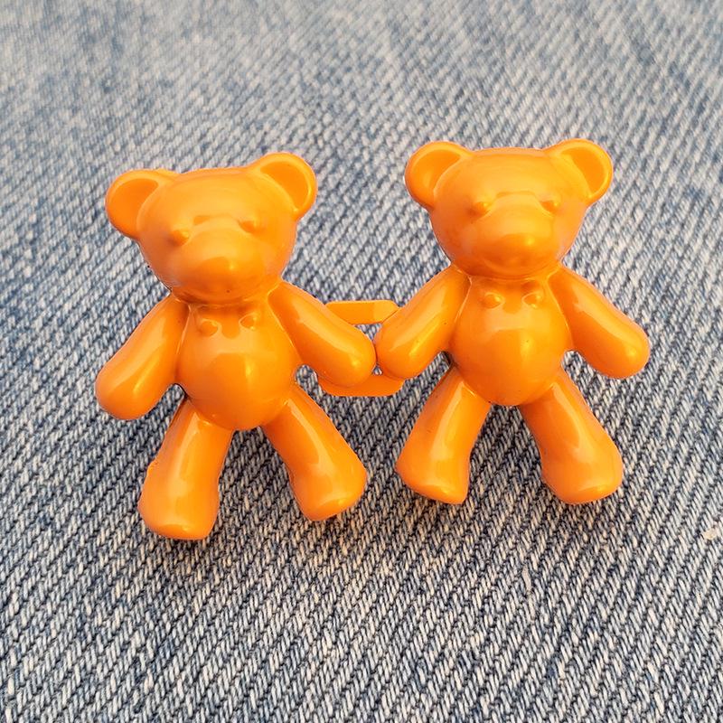 Bear Waist Slimming Adjustable Button Jeans Buckle - Detachable Tightening Pair