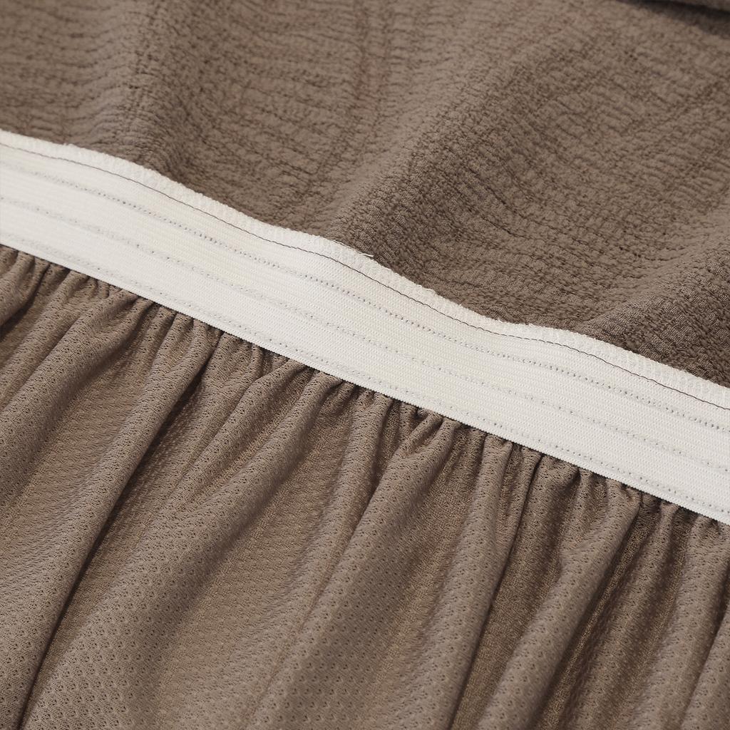 Elegant Jacquard Pleated Sofa Cover with Skirt Stretchable Non-Slip Fit for 1/2/3/4 Seater Couches Living Room Hotel Decor