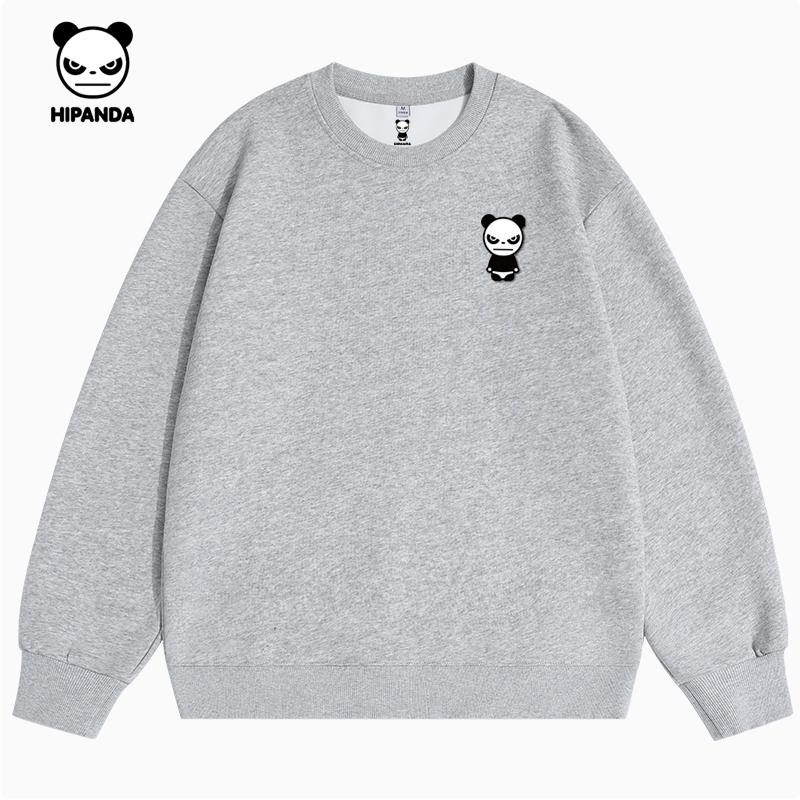 Hello Hipanda Panda Solid Color Neutral Trend Hooded Sweatshirt