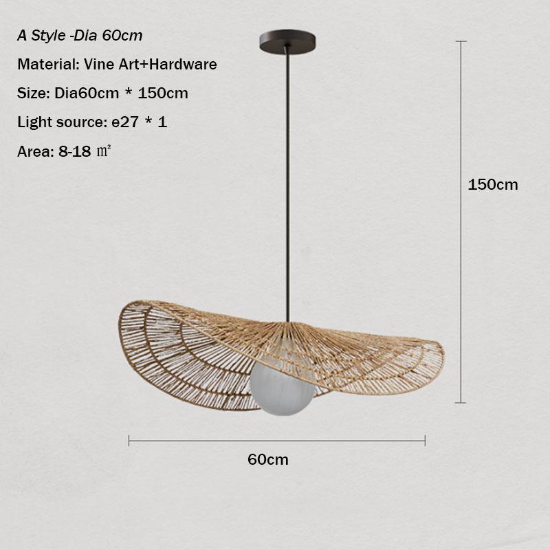 Led Vine Art Pendant Lights Rattan Hand-woven Lamp Restaurant Home Decor Bedroom Living Room Creative Dining Room Chandeliers