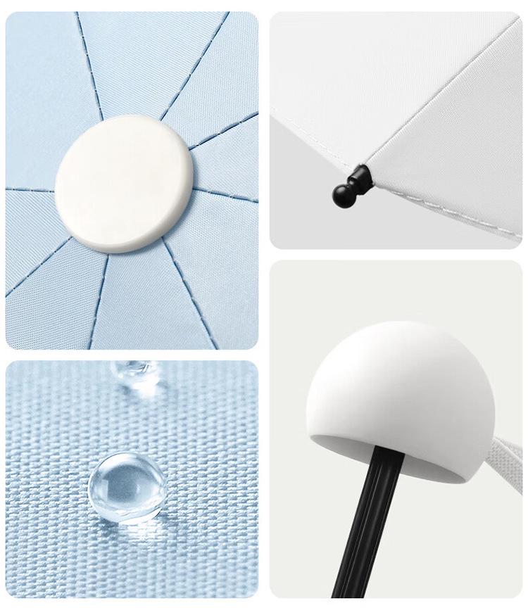 50 % Rabatt: Verlaufs-Kapselschirm - 8 Speichen, UV-schützend, Schwarzleim, Mini, tragbar, doppelt verwendbar für Sonne & Regen, bedrucktes Logo