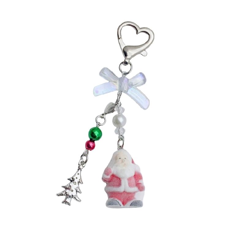 Creative Fun and Lovely Snowman Keychain Charm Pendant Fashion Accessory for Crafting and Festive Holiday Decorations