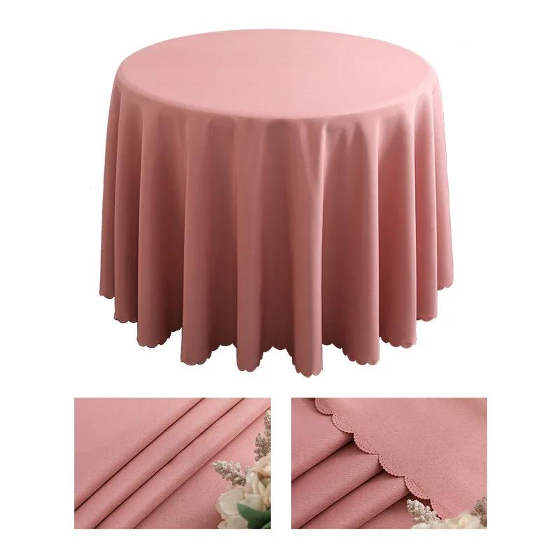 Polyester Round Tablecloth Stain and Wrinkle Resistant Cloth-Washable Table Cover For Dining Table,Buffet Parties and Camping