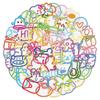 60 Waterproof Dopamine Graffiti Stickers for Decor
