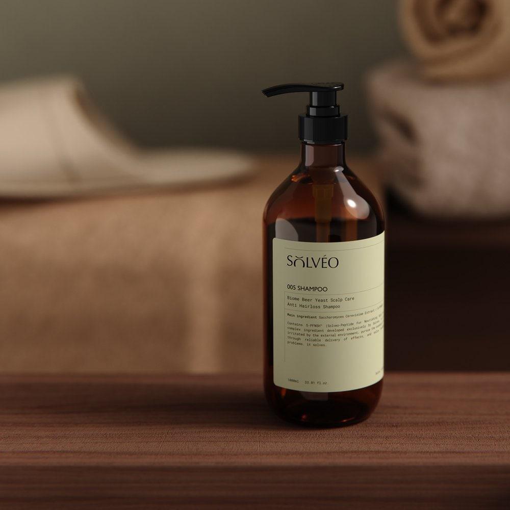 SOLVEO Biome Beer Yeast Scalp Strengthening Vegetable Protein Anti-Hair Loss Shampoo Large Capacity 1000ml