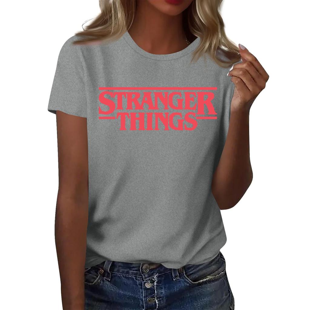 Women's Fashionable And Casual Long Sleeve Printed Short-Sleeved Top