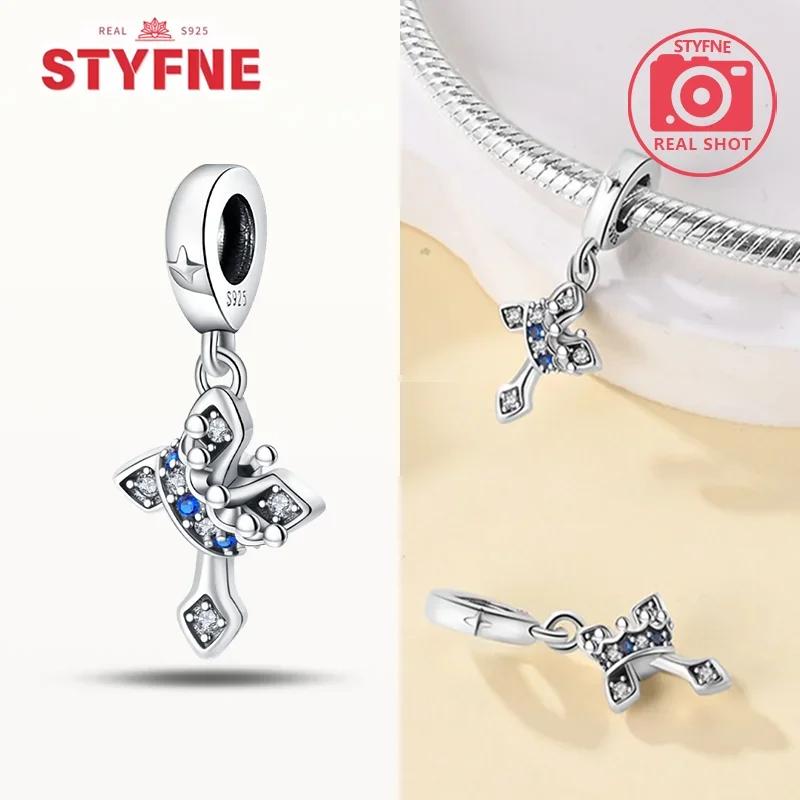 Copper Cross Charms Religion Heart Lucky Cross Beads Fit Original Bracelet Making Pendant For Women Fine Jewelry Gift Diy