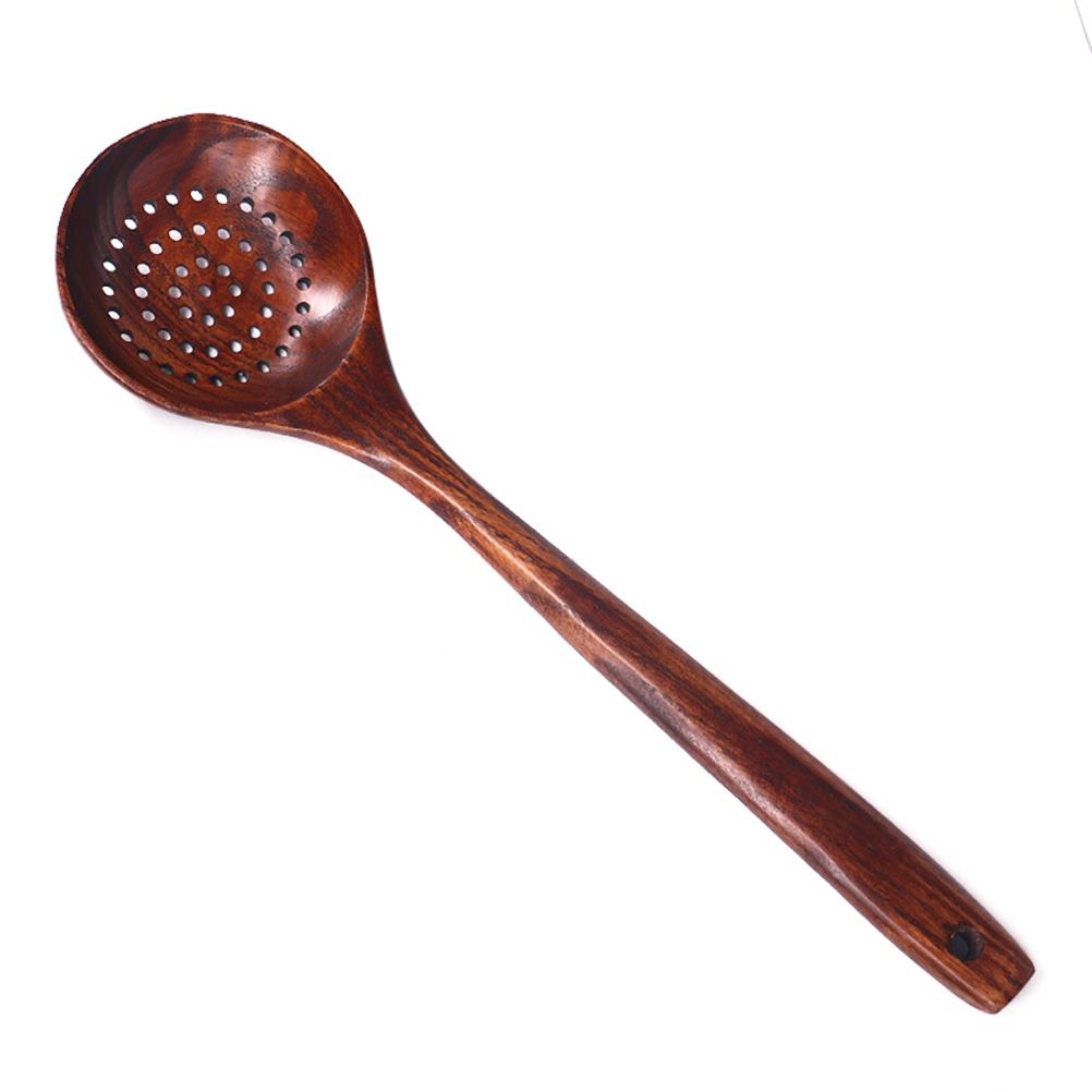 

Wood Skimmer Wood Slotted Spoon Long Handled Dipping Scoop Cooking Utensil