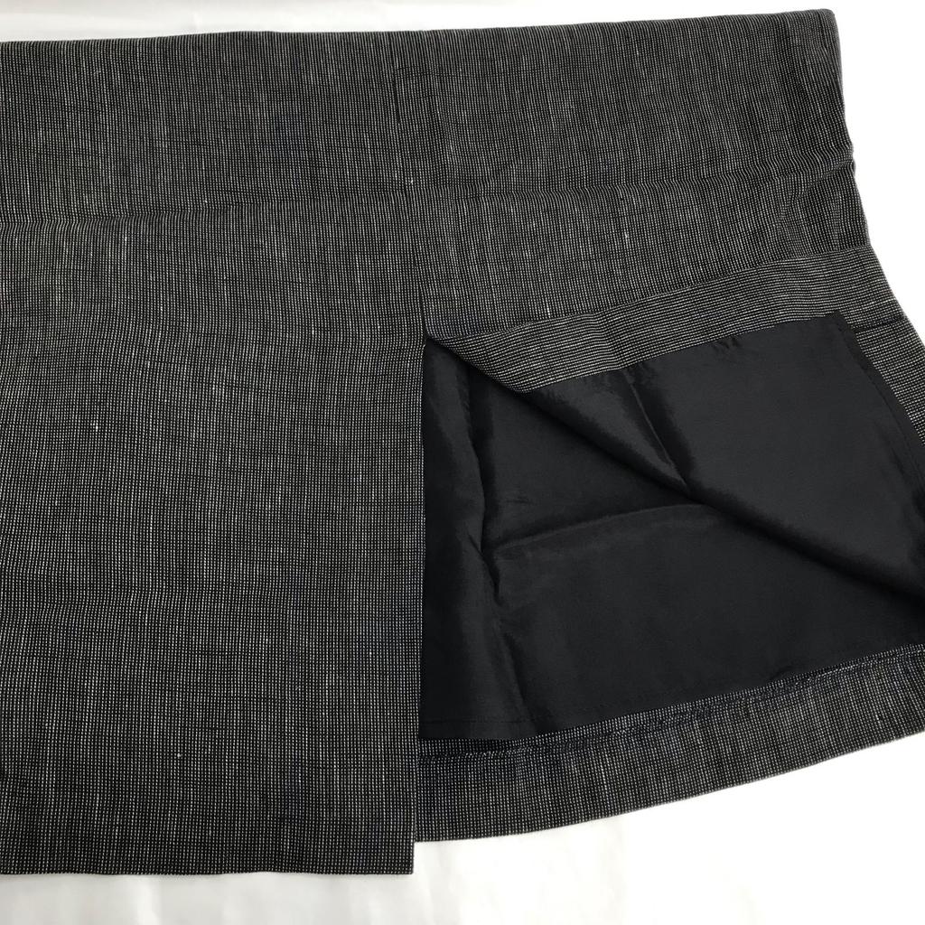 MAX MARA Linen Slit Skirt Set [Italy/Women L-XL/Gray] Jacket Skirt(USED)