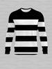 Men's Women's Long Sleeve Stripe Print T-Shirt Casual Wear Long Sleeve Top for Outdoor and Daily Wear T-shirt Pullovers