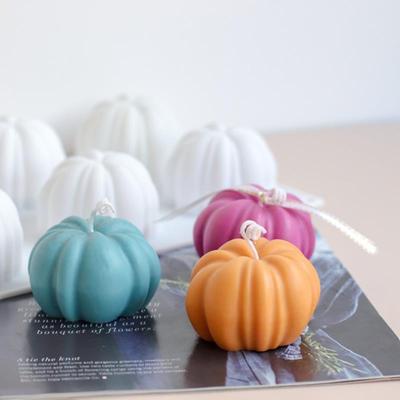 Mini Lumânare în formă de dovleac Mucegai din silicon Mucegai pentru ipsos Decorare acasă de Halloween