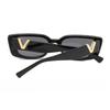 Fashion Retro Luxury Women Logo V Square Sunglasses UV400 Sexy Eyewear