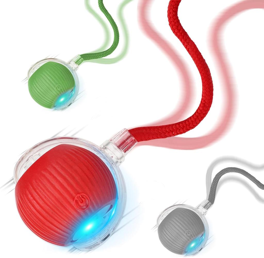 Smart Cat Toys Automatic Rolling Ball Fake Tail Rechargeable Electric Pet Interactive Toy Dog Cat Training Imitate Mouse Tail