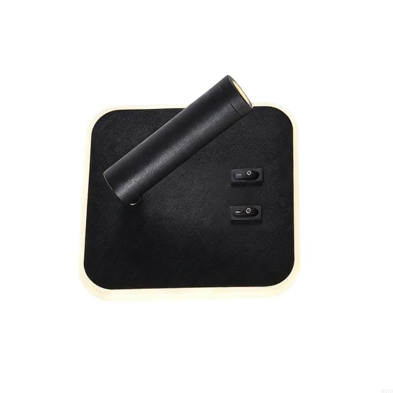 Modern Wall Lamp with Adjustable Light Mode and USB Port Bedroom Wall Lights for Home Decorating and Night Reading M4YD