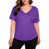 V Neck T Shirts for Women Casual Short Sleeve Shirts for Women Comfortable Spring Tops for Women Loose Fit Summer Tops for Women