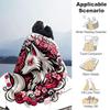 1pc Floral Fox Design Blanket  Perfect for Home Decor, Gift Idea, Seasonal Use, Living Room, Travel, Camping