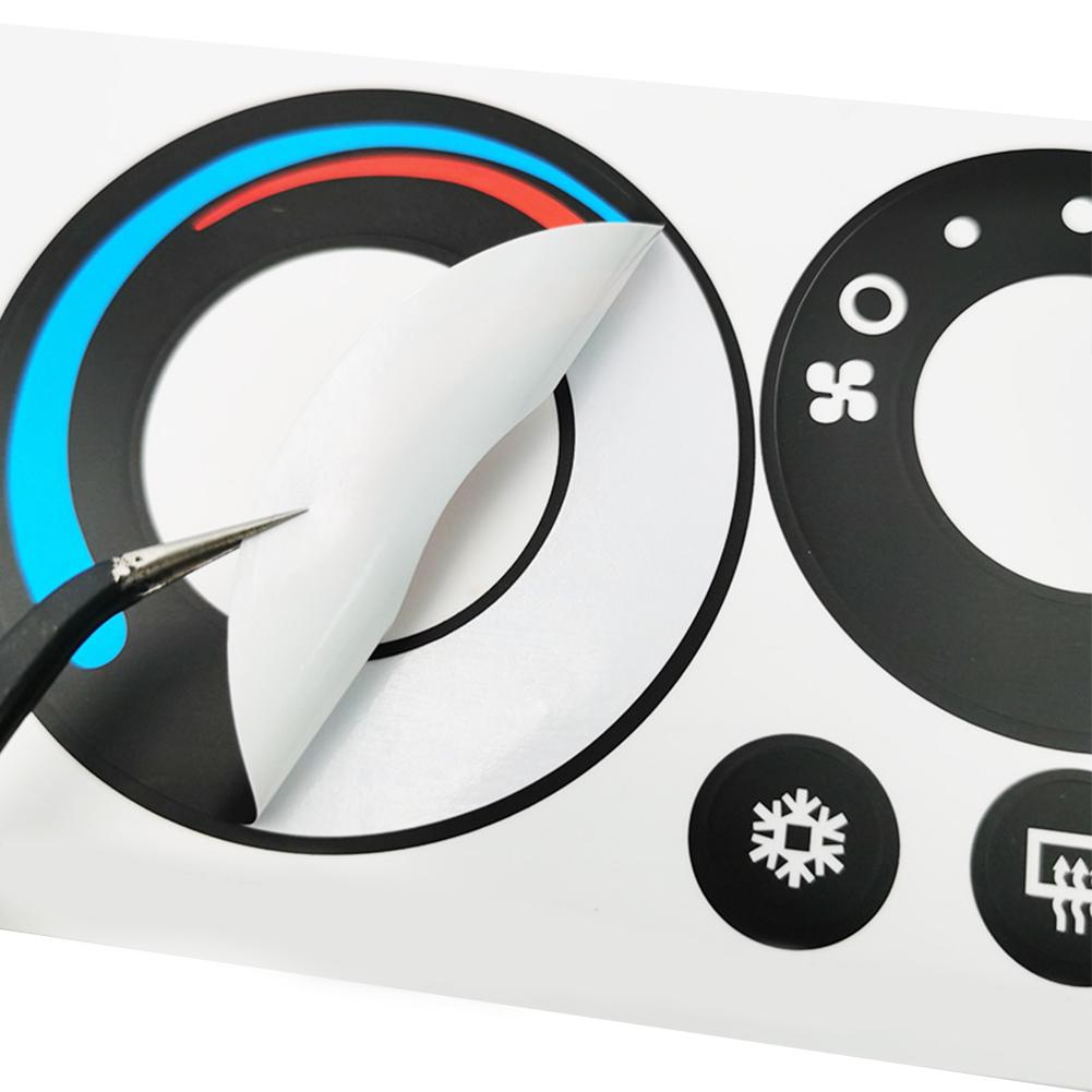 High Grade Vinyl AC Control Decal HVAC Button Sticker