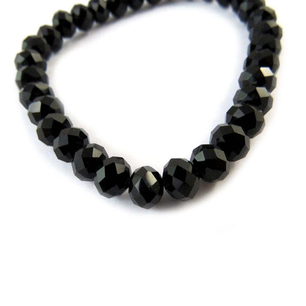 Les Trésors De Lily [N9205] - Bracelet Créateur 'Sissi' noir - 8 mm