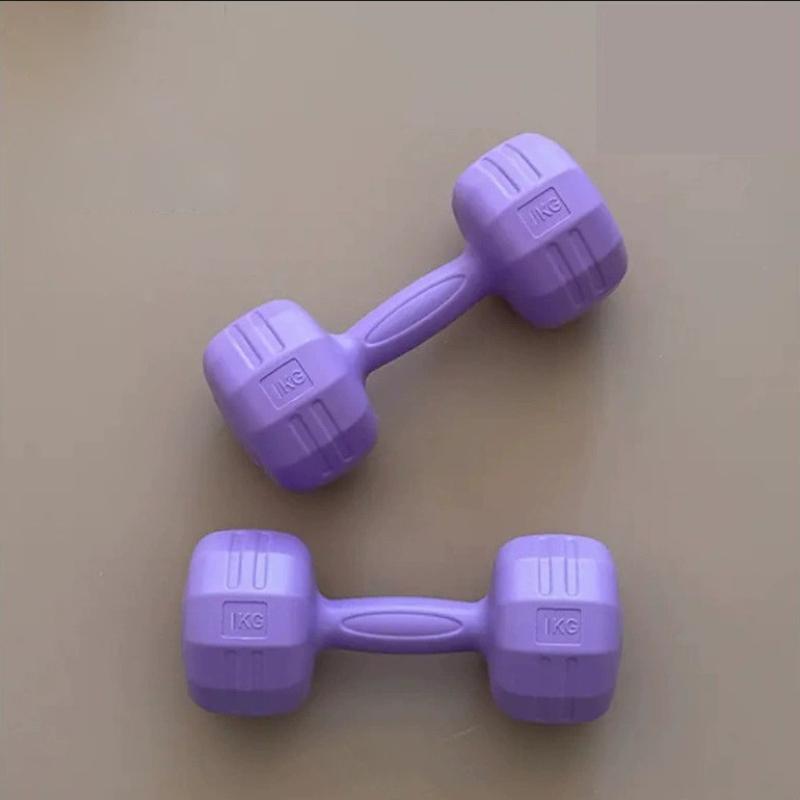 

Dumbbell Exercise Home Handle Weightlifting Rubber Bag Tire Shaped Equipment Gym 1kg фіолетовий
