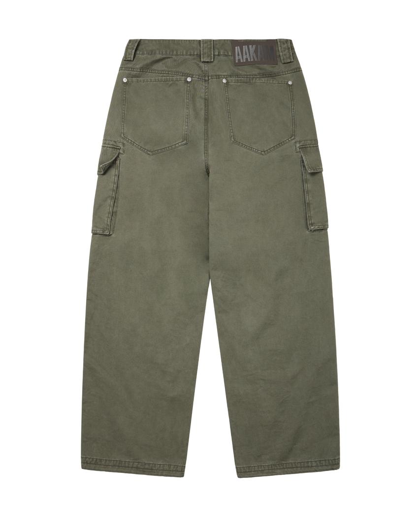 AAKAM Oblique Zippered Cargo Pants (Khaki)