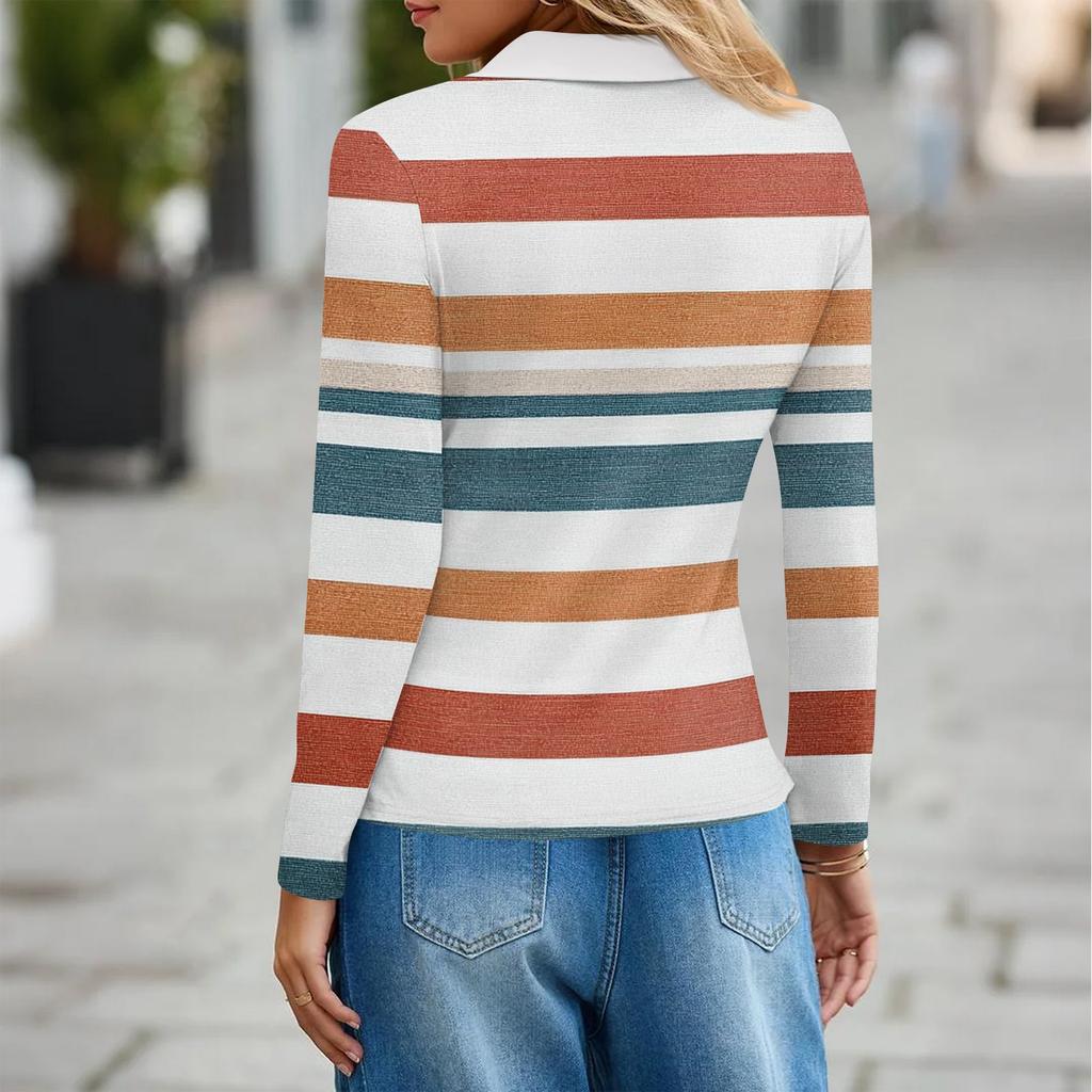 Koszula damska z krótkim rękawem i nadrukiem, zapinana na guziki, modna, swobodna, z klapami