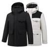 Mens Mid-Length Hiking Down Jacket Warm Outdoor Sports Coat Color Block Youth Style
