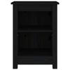 Table de chevet - Maison Exclusive - Noir - Bois de pin massif - 2 compartiments