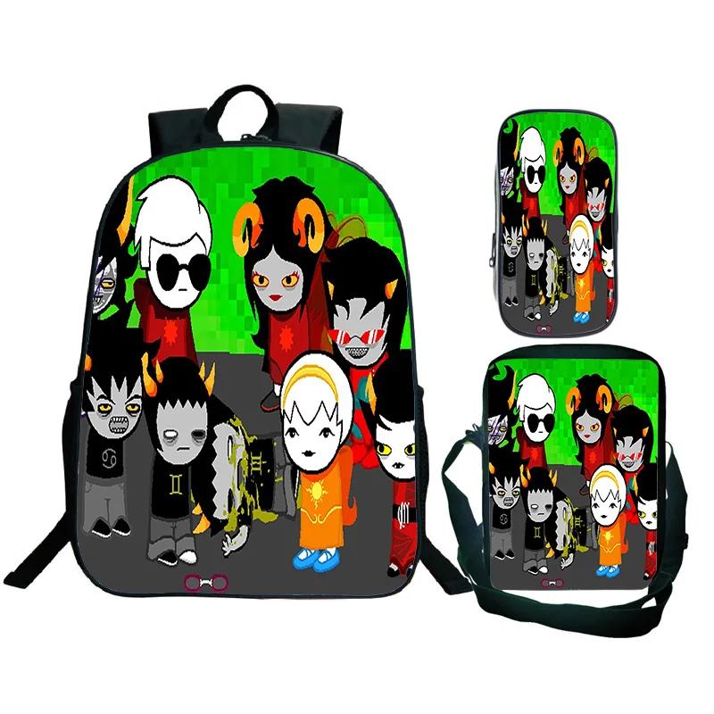 Pupil Duet Night Abyss Fun Game Rucksack Carry Carrier Pen Case 3pcs Style Custom Rucksacks DIY Pattern Backpack Mochilas