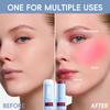 2-in-1 SPF Sunscreen Blush Stick, Jelly Texture Rotating Cheek Tint Natural Glow Finish, Waterproof and Sweatproof  Blush Stick Portable Makeup