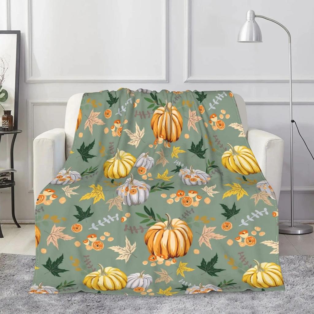 Fresh Lemons Throw Blanket Fruits Vegetables Theme Flannel Blanket Super Soft Lightweight Blanket for Bed Sofa Couch Living Room