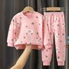 Children's Underwear Sets - Long-sleeved And Long-pants Sets For Boys, Girls' Pure Cotton Pajama Sets In 2-piece Sets