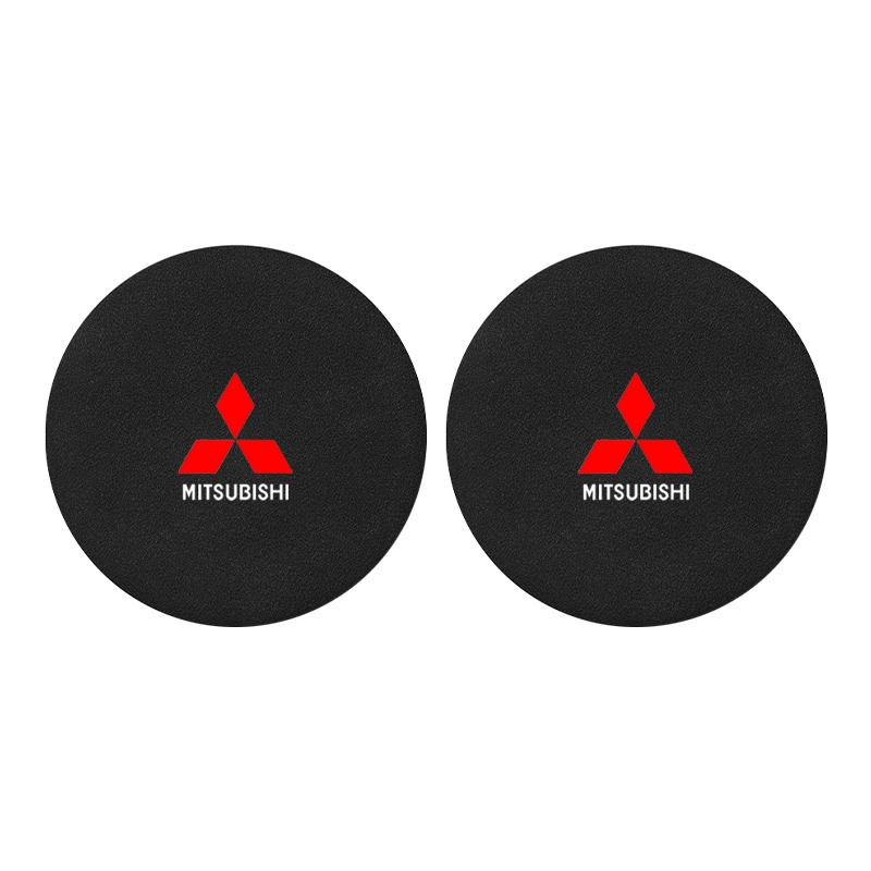 Porta-copos de Carro em Camurça Antiderrapante Isolamento Térmico para Copo de Água Tapete Decorativo Para Mitsubishi ASX Lancer L200 Pajero Sport Attrage Mirage Eclipse