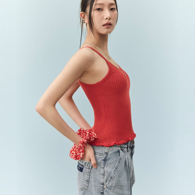 GCUT Floral Print Rayon Scrunchie_Red 7215290401