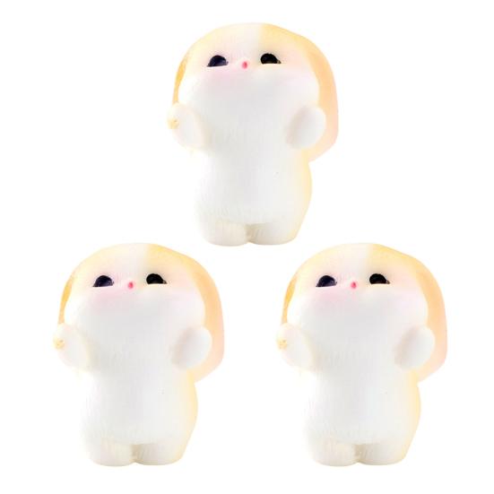 3 Pcs Mini Resin Rabbit Figurine Tiny Cartoon Bunny Sculpture Miniature Animal Fairy Garden Ornament for Moss Landscape DIY Plant Pot Home Decor