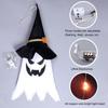 1PC Halloween Witch Hat Hanging Light Ghost Wizard Hat Shaped LED Ghost Lamp BatteryPowered