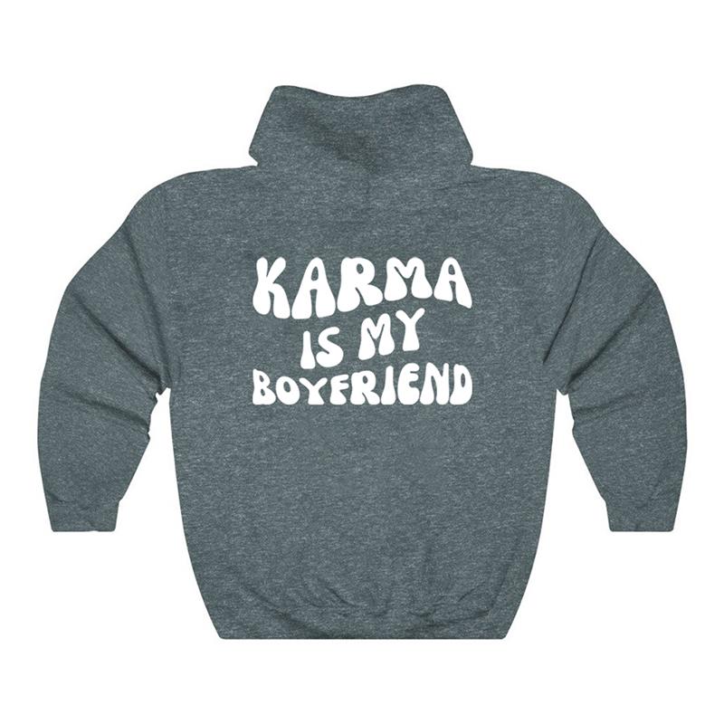 Mikina s kapucí Karma je můj přítel Midnights mikina s kapucí Meet Me At Midnight Lyric Hodoies Kawaii Harajuku Tops