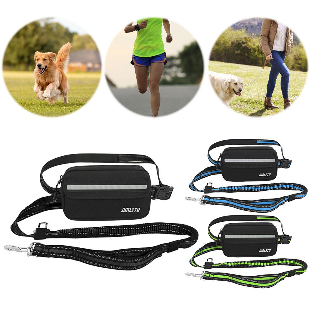 Dog Walking Waist Leash Adjustable Length Waist Dog Running Leash Dual Handles Dog Running Belt for Small Medium Large Dogs