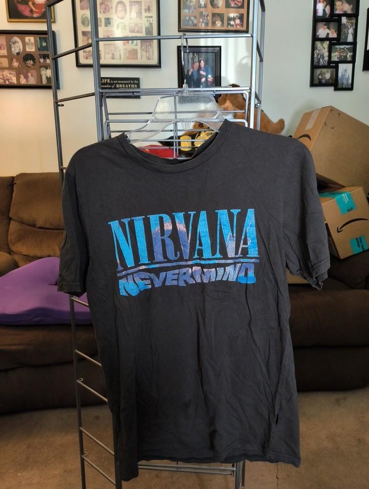 Nirvana Nevermind Album Blue Band T-shirt Adult S L